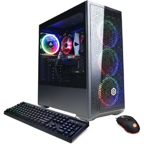 كمبيوتر ألعاب CyberPowerPC Gamer Xtreme VR، Intel Core i5-14400F 2.5 جيجا هرتز، GeForce RTX 3050 6 جيجا، 16 جيجا DDR5، 1 تيرابايت PCIe Gen4 SSD، جاهز للواي فاي ونظام التشغيل Windows 11 Home (GXIVR8060A19) in Kuwait