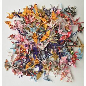 100 Origami Paper Crane Washi Paper Origami Crane Different patterns Japanese Print Made of 3.81cm 1.5 inches for Wedding decor Origamipolly