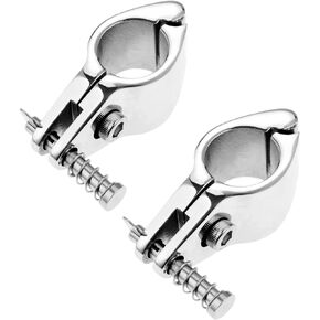 RedSnake Yacht sailing boat railing Marine Grade 7/8" 22MM Hinged Jaw Slide with Boat Pin & Cam Clamp Pipe clamp bimini top hardware (7/8" 22CM x 1pair)
