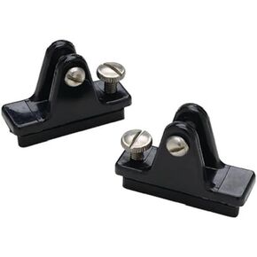 SEACHOICE Deck Hinge with Stainless Steel Slide Lock, Black-Pair
