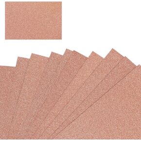 Glitter Cardstock Paper A4, 20 Sheets Creative Colored Shimmer Sparkly Paper Thin Craft Cardstock Paper for DIY Party Graduation Decor, Birthday Party Decor (Rose gold)