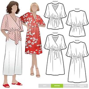 Style Arc Sewing Pattern - Bonita Dress or Top (Sizes 04-16)