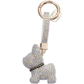 VALICLUD 2pcs Pitbull Key Sparkling Favors Chain Souvenir Dog Craft Car Purse Puppy Design Ring Handbag