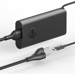 130W USB C Laptop Charger for Dell XPS 15 2-in-1 9575 9500 XPS 17 9700 Precision 5530 2-in-1 5550 5750 3660 3551 Latitude 7410 7310 7210 9410 9510 5420 5520 Type C Power Adapter