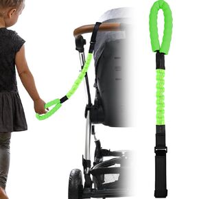 ONEDONE Stroller Handle for Toddler to Hold 20" Stroller Strap Stroller Harness for Kids Child Handle for Strollers, Wagons, Shopping Carts Soft Stroller Handle for Kids Safety Keep Kids Close Green