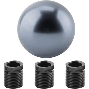 Qiilu Universal Shift Knob Head Aluminum Manual Stick Shift Knob Gear Shift Head Screw Round Ball Shape