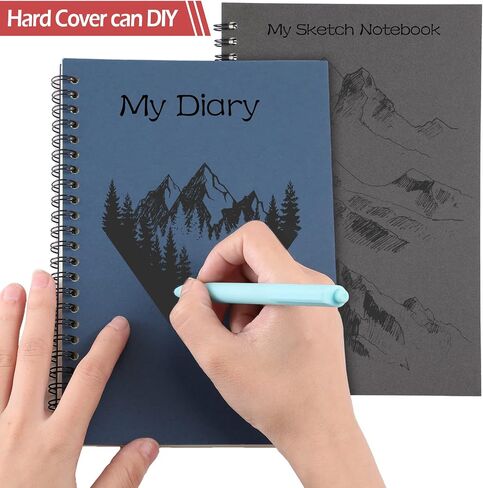 18 Packs A5 Spiral Notebook Students Ruled Spiral Notebooks Hard Cover Spiral Journal College Ruled Notepad Lined Travel Writing Notebooks Office Business Diary Journal, 5.5 x 8.3 Inch, 6 Colors in Saudi Arabia