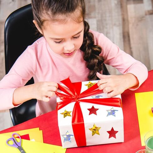 1500 ملصق لامع ثلاثي الأبعاد، ملصقات من رقائق النجمة الصغيرة مقاس 1 بوصة لمخططات السلوك، ومكافآت الأطفال ومعلمي الفصل الدراسي (نجمة ذهبية، نجمة فضية، نجمة حمراء) in Kuwait