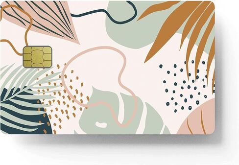 Boho Aesthetic Credit Card Stickers Skin No Bubble Slim Waterproof Anti-Wrinkling Removable Vinyl Debit Skin Cover Credit Card Decals in Saudi Arabia