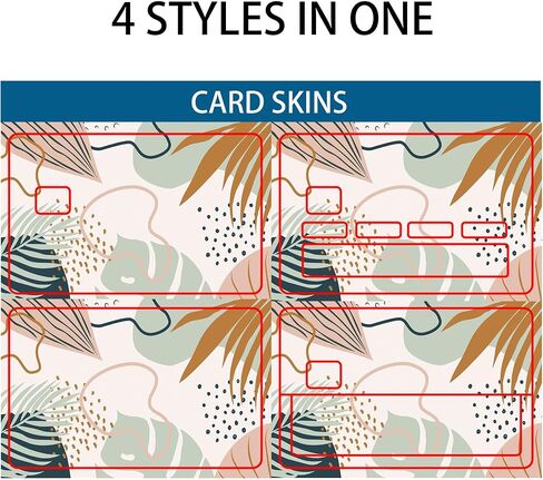 Boho Aesthetic Credit Card Stickers Skin No Bubble Slim Waterproof Anti-Wrinkling Removable Vinyl Debit Skin Cover Credit Card Decals in Saudi Arabia