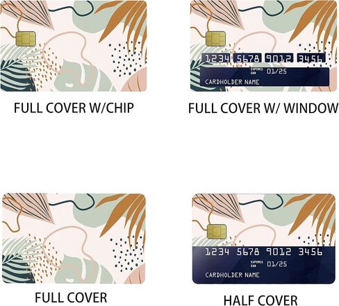 Boho Aesthetic Credit Card Stickers Skin No Bubble Slim Waterproof Anti-Wrinkling Removable Vinyl Debit Skin Cover Credit Card Decals in Saudi Arabia