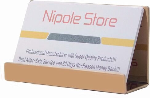 High-end Business Card Holder Stainless Steel Desk Accessory Business Card Display Stand Rack Office Organizer (Rose Gold) in Saudi Arabia