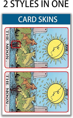 The Moon Tarot Small Chip Credit Card Stickers Slim Waterproof Anti-Wrinkling Removable Vinyl Decals Debit Card Skin Cover in Saudi Arabia