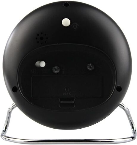 ساعة منبه تناظرية مستديرة غير موقوتة مقاس 4 بوصات من SHISEDECO، تعمل بالبطارية مع ساعة طاولة لطيفة بإضاءة خلفية، ساعة مكتب صغيرة كلاسيكية صامتة، ديكور بسيط وأنيق لغرفة المعيشة وغرفة النوم (أسود) in Kuwait