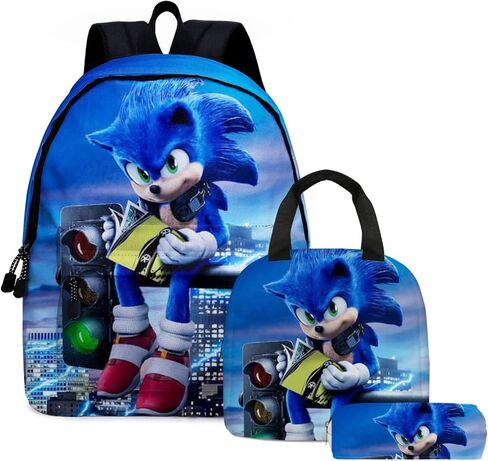 3 Piece Video Game Hedgehog Street Backpack in Saudi Arabia