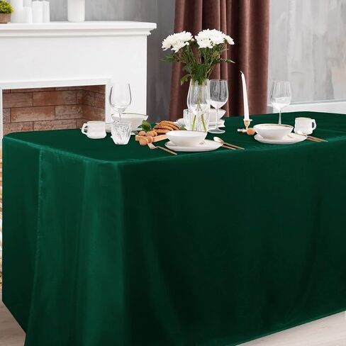 Obstal Black Tablecloth Fitted for 6ft Rectangle Table - Water Resistant Polyester Table Cover for Indoor/Outdoor Use, 72x30 inches in Saudi Arabia