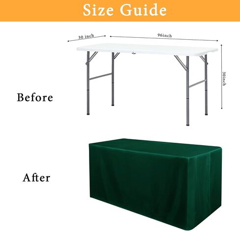 Obstal Black Tablecloth Fitted for 6ft Rectangle Table - Water Resistant Polyester Table Cover for Indoor/Outdoor Use, 72x30 inches in Saudi Arabia