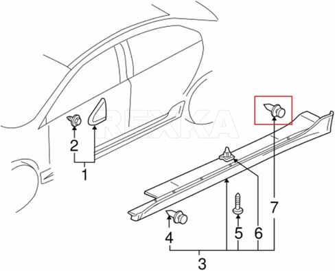 Rexka 30pcs Interior Speaker Grille & Rocker Moulding Retainer Clips for Mitsubishi MU000573 Galant Lancer in Saudi Arabia