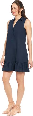 London Times Summer Ruffle line Sleeveless V-Neck Shirtdress Casual Dresses for Women in Saudi Arabia