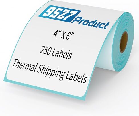 9527 Product 4" x 6" Thermal Labels for Zebra Rollo Direct Thermal Printers, 1 Roll 250 Labels Blank Direct Thermal Shipping Labels in Saudi Arabia