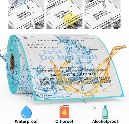 9527 Product 4" x 6" Thermal Labels for Zebra Rollo Direct Thermal Printers, 1 Roll 250 Labels Blank Direct Thermal Shipping Labels in Saudi Arabia