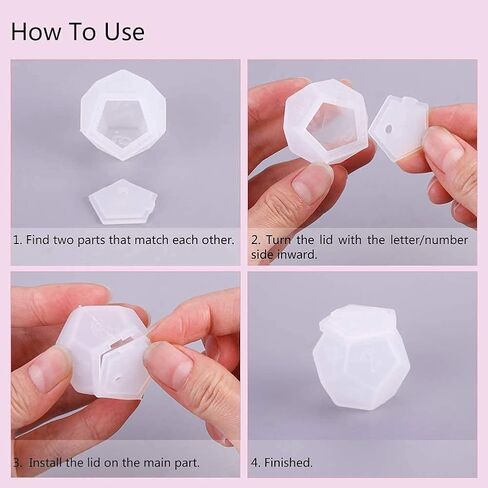 Silicone Resin Casting DND Epoxy polyhedral dice Mold Set d&d Making kit,Fillet Square Triangle Dice Mold Digital Dice Games for Families Handmade Craft Tool(7Pcs) in Saudi Arabia