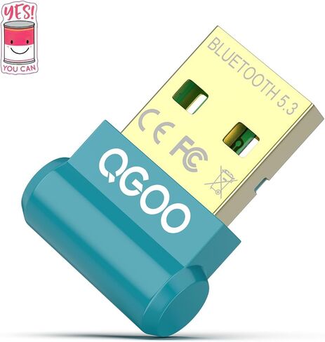محول بلوتوث USB للكمبيوتر الشخصي - QGOO Bluetooth Dongle 5.3 EDR، مستقبل بلوتوث لاسلكي للكمبيوتر المكتبي والكمبيوتر المحمول بلوتوث Windows 8.1/10/11 (green-211) in Saudi Arabia