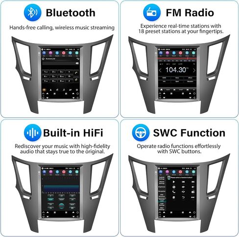 [1G/32G] Android 13 Car Stereo for Subaru Outback Legacy 2010-2014 Radio, 9.7" Touchscreen Wireless Apple Carplay Android Auto GPS Radio with HiFi Audio, BT,WiFi,USB,Backup Camera Mic in Saudi Arabia