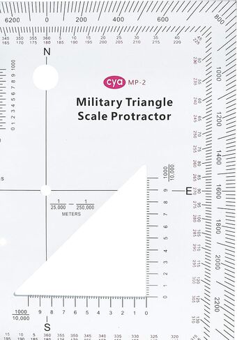 1.2mm Transparent Plastic Military UTM/MGRS Coordinate Scale Map Reading and Land Navigation Topographical Map Scale, Protractor and Grid Coordinate Reader in Saudi Arabia