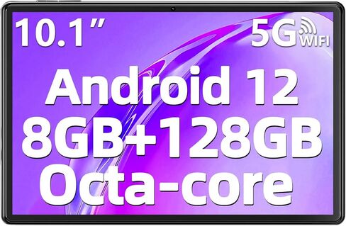 SGIN 10.1 Inch Tablet, 8GB RAM 128GB ROM Tablet, Android 12 Tablets with 1280 * 800 HD IPS Srceen, Octa-Core 2.0Ghz, 5+8MP Camera, 2.4/5G WiFi, Bluetooth 5.0, 6000mAh in Saudi Arabia