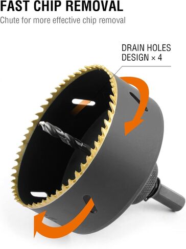BINOTA M42 Bi-Metal Hole Saw, 102mm-4", for Metal, Wood, Plywood, PVC, Gypsum, Composite, Stainless Steel Plate in Saudi Arabia
