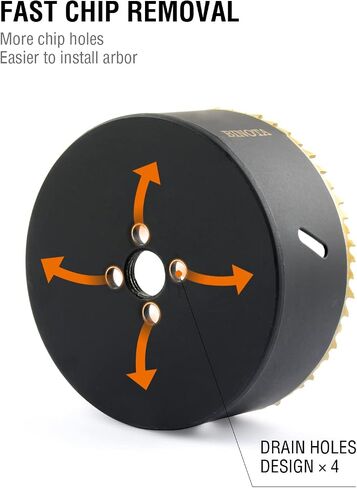BINOTA M42 Bi-Metal Hole Saw, 102mm-4", for Metal, Wood, Plywood, PVC, Gypsum, Composite, Stainless Steel Plate in Saudi Arabia