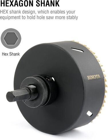 BINOTA M42 Bi-Metal Hole Saw, 102mm-4", for Metal, Wood, Plywood, PVC, Gypsum, Composite, Stainless Steel Plate in Saudi Arabia