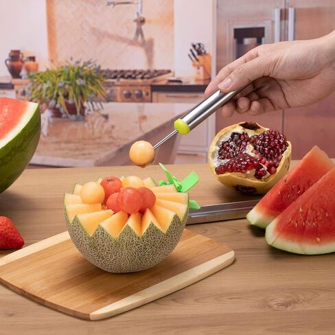 قطاعة طاحونة البطيخ، YIDADA شكل الفولاذ المقاوم للصدأ أدوات الفاكهة قطع سريع أدوات المطبخ مع مغرفة البطيخ in Kuwait