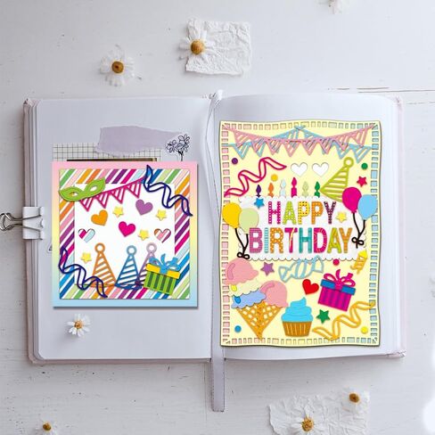 BENECREAT Desserts Cutting Dies, Cookies Pies Stencils 5x4" Cake Decorative Embossing Stencils for Scrapbooking, Photo Album, Greeting Card Making, 0.8mm Thick in Saudi Arabia