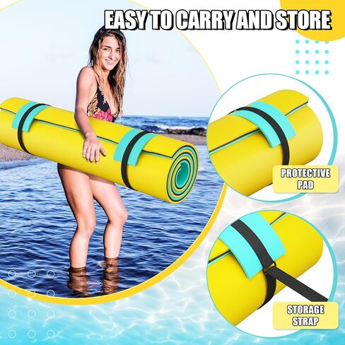 Lily Pad Floating Mat,7-8-9-10 x 6FT Floating Water Mat for The Lake and Boating, 3-Layer Tear-Resistant XPE Foam Floating Dock, Giant Floating Water Pad for Adults and Kids for Infinite Fun in Saudi Arabia