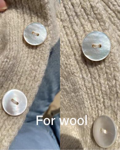 20 قطع 9 مللي متر أزرار بيضاء أصلية من أم اللؤلؤ الأبيض الطبيعي MOP للقمصان فساتين بولو Craft بها بنفسك الحرفية (قطر 9 مللي متر) in Kuwait