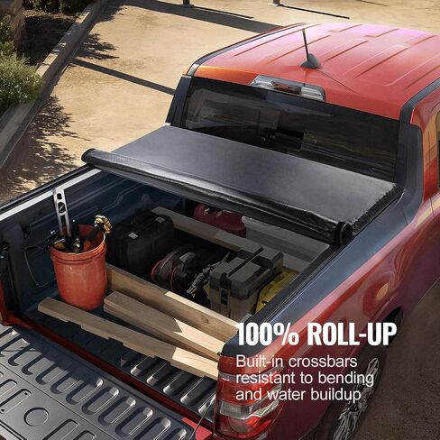 VEVOR Truck Bed Cover, Roll Up Truck Bed Tonneau Cover, Compatible with 2019-2024 Chevy Silverado GMC Sierra 1500 (NOT FIT 19-24 Classic) Bed, for 5.8 x 5.3 ft Bed, Soft PVC, Roll Up Tonneau Cover in Saudi Arabia