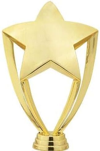 Crown Awards Gold Star Trophies with Custom Engraving, 6" Personalized Shiny Gold Achievement Star Trophy On Black Base Prime in Saudi Arabia