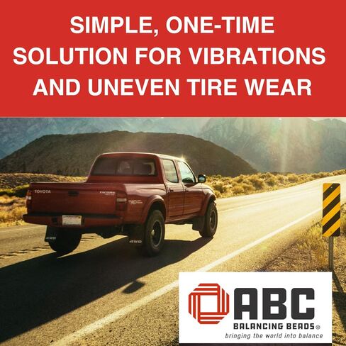 ABC Balancing Beads | Complete Tire, Wheel and Axle Assembly Balance for Off-Road Vehicles, Light/Medium Duty Truck Tires | DIY Kit with (4) 8oz Bags (32oz) Balancing Beads, (4) Valve Cores, (4) Caps in Saudi Arabia