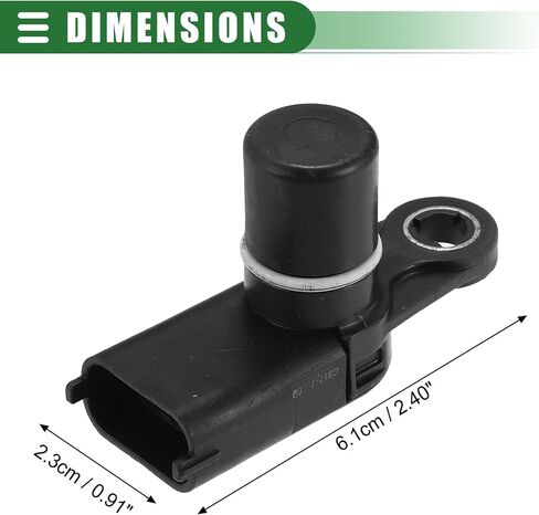Motoforti Camshaft Position Sensor, for Buick Enclave 2010-2023, Plastic, Metal, No.12615371/12684186, Black, 4 Pcs in Saudi Arabia