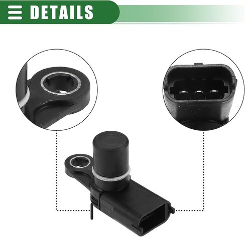 Motoforti Camshaft Position Sensor, for Buick Enclave 2010-2023, Plastic, Metal, No.12615371/12684186, Black, 4 Pcs in Saudi Arabia