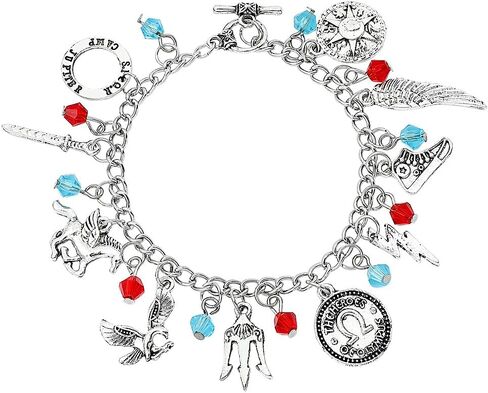 Umiko Percy Merch Merchandise Stuff Pjo 50 Pcs/PACK Stickers Necklace Bracelet Camp Half Blood Percy Inspired Pendant Jewelry Cosplay Collection Gifts for Fans Jackson in Saudi Arabia