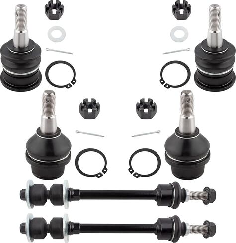 BOXI 6pcs Front Upper Lower Ball Joints Sway Bar Links Fit for Dodge Ram 1500 2006 2007 2008 (4WD, 5 Lug Models Only Excludes Extended Crew Cab/Megacab Models) | K80628 K7411 K80894 in Saudi Arabia
