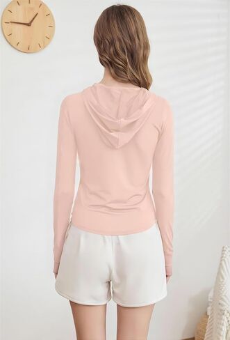 Summer Jackets for Women Lightweight Protection UPF 50+ Zipper Long Sleeve UV Hoodie Outdoor Athletic Jacket Pocket in Saudi Arabia