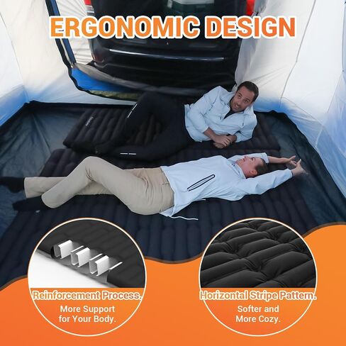 KingCamp Double Sleeping Pads for Camping, 4" Thick Queen Size Inflating Camping Mats Lightweight for Backpacking, Car Camping, Hiking, Tent, Cot, Large Size for Family in Saudi Arabia