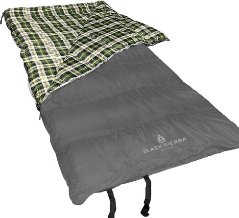 حقيبة نوم مريحة للظهر في الهواء الطلق والتخييم، كيس نوم واسع لمدة 3 فصول يدعم +40 درجة في درجة الحرارة، كيس نوم للبالغين من معدات بلاك سييرا... in Kuwait