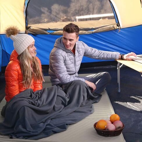 KingCamp Sleeping Pad, Double/Single Self Inflating Mat Air Mattress for Camping, Lightweight Compact Foam Pads for Outdoor Backpacking Tent Traveling Hiking, Built-in/Detached Pillows & Storage Bag in Saudi Arabia