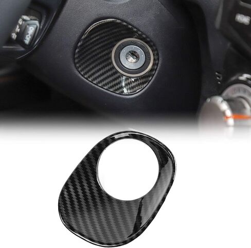 Voodonala for 4runner Ignition Switch Lock Trim fit Toyota 4runner SUV 2010-2019 Carbon Fiber Grain in Saudi Arabia