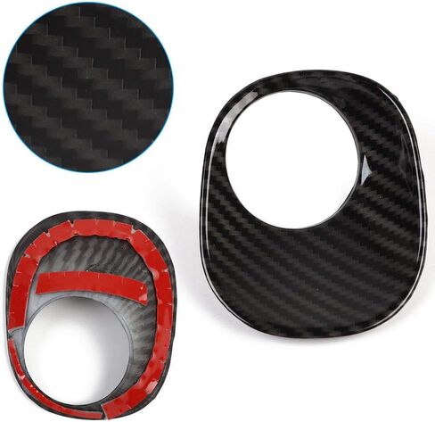 Voodonala for 4runner Ignition Switch Lock Trim fit Toyota 4runner SUV 2010-2019 Carbon Fiber Grain in Saudi Arabia